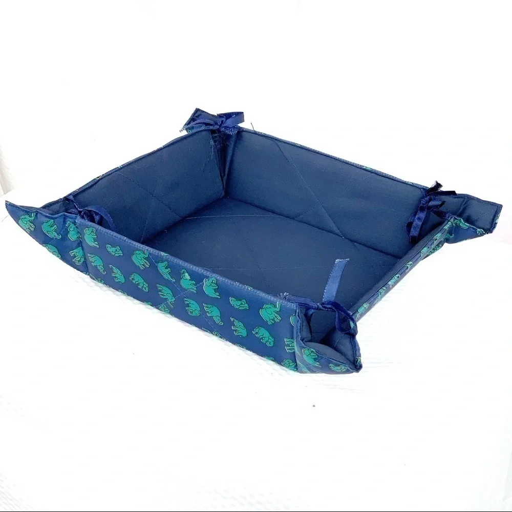 𝅺new-trdtnl Thai BatikPrint MultiUsage Bread Basket